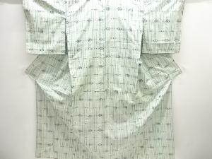 アンティーク　絣柄織出し手織り紬着物